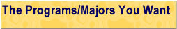 Programs and Majors
