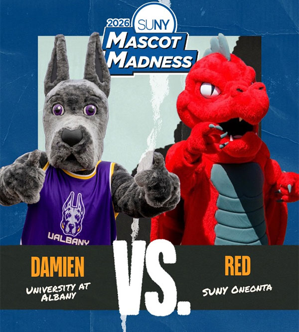 Mascot Madness 2026 round 3 game 1 - Damien the Great Dane vs Red