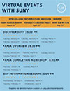 Spring 2026 SUNY Information Session Events Flyer