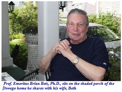 Prof. Emeritus Brian Betz, SUNY Oswego, retiree profile