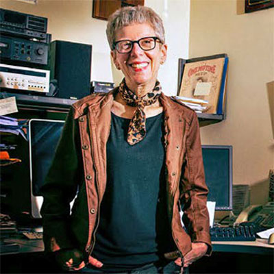 Terry gross in her radio studio
