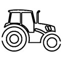 Icon of a farm tractor.