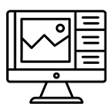 icon of computer video monitor