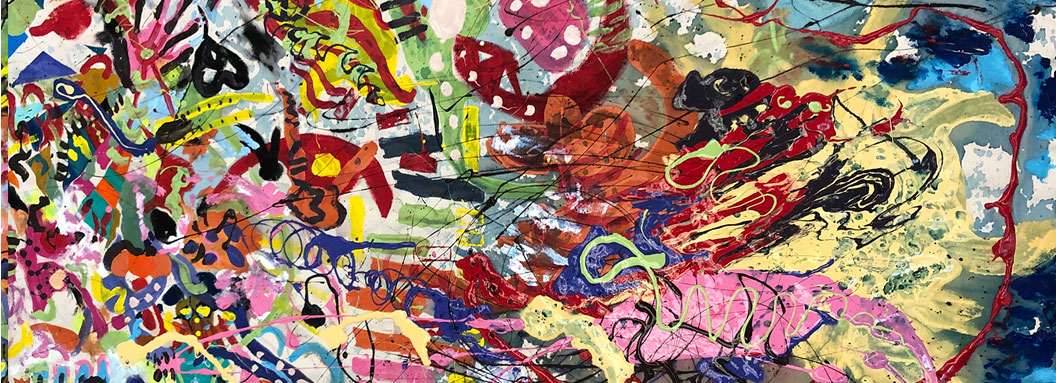 Abstract art painting by SUNY student Traci Johnson.