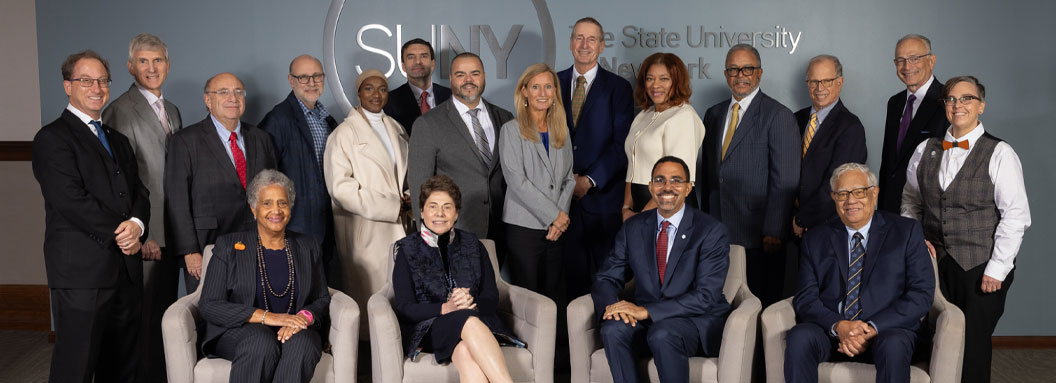 SUNY Board of Trustees members in a group photo from October 2026.