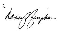 written signature of Chancellor Zimpher