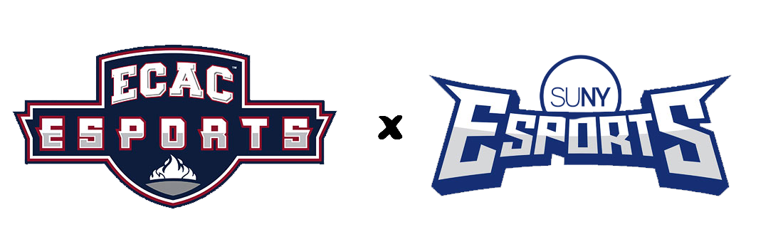 ECAC Esports and SUNY Esports logos