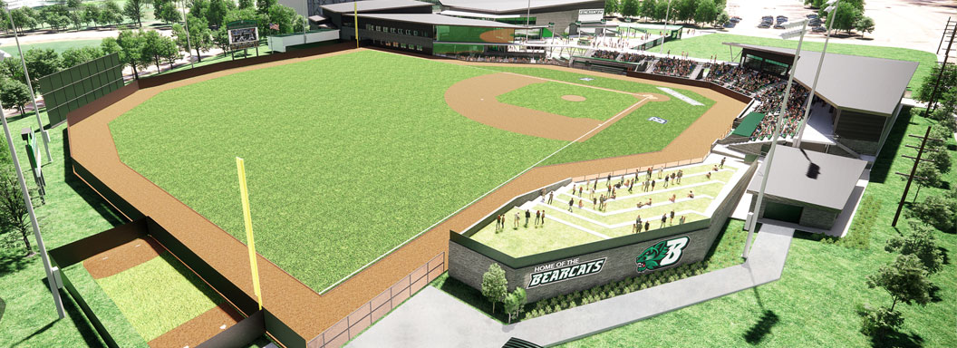 Rendering of the new Binghamton University Baseball Complex to open in 2021.