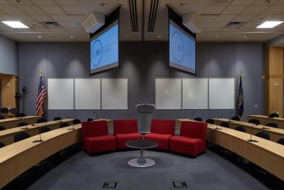 The global classroom has space for 116 people with hi-tech capability for full audio & video conferencing and internet connectivity.