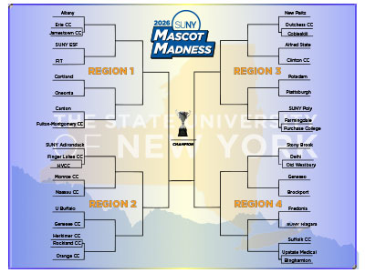 Full 2026 SUNY Mascot Madness tournament bracket thumbnail
