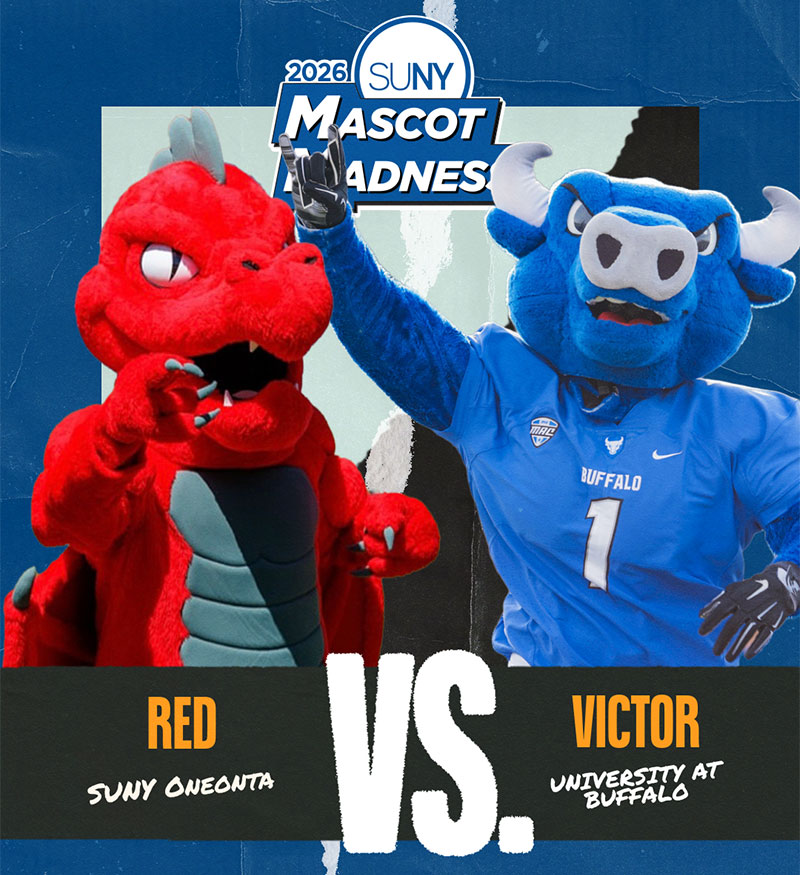 SUNY Mascot Madness 2026 round 4 game 1 - Red vs Victor E. Bull