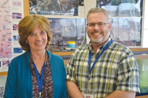 Skaneateles High School Biology Teachers Maureen Jarvis  and Richard Garrett recognized as NYS Master Teachers.