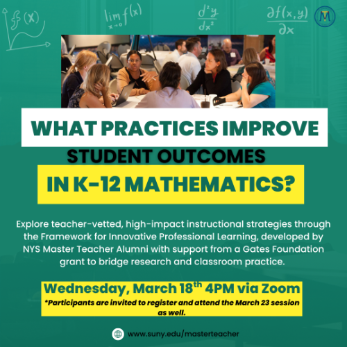 Event flyer for what practices improve student outcomes workshop