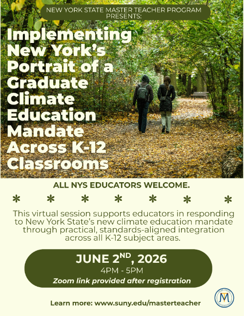 Event flyer for NYS Portrait of a Graduate