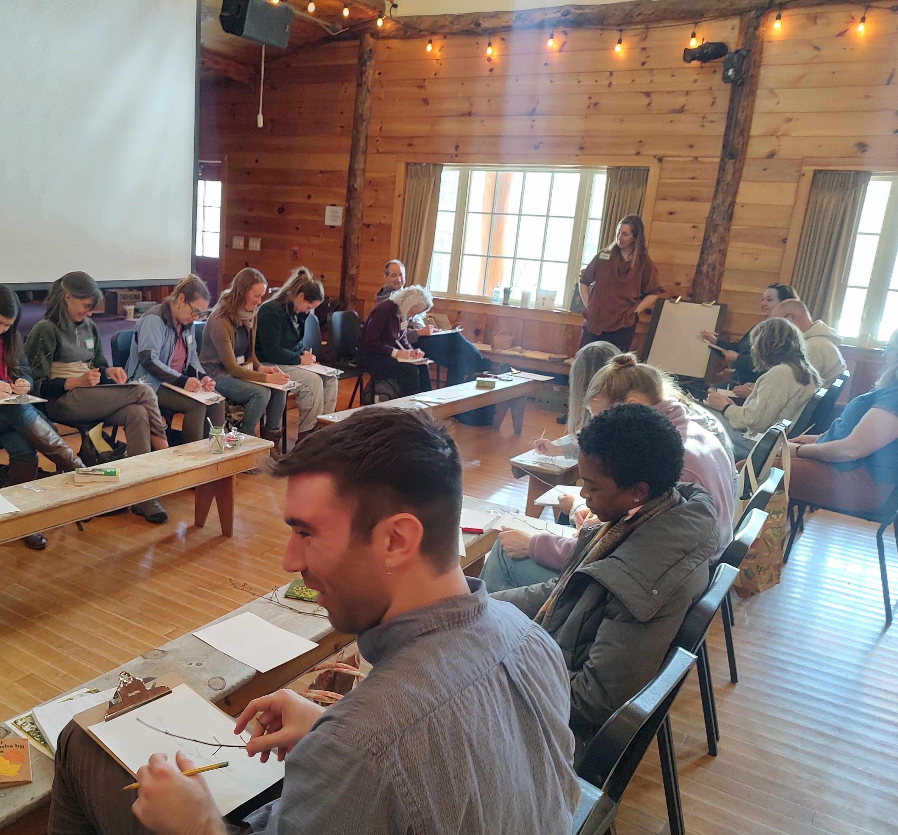 Educators discussing climate and sustainability