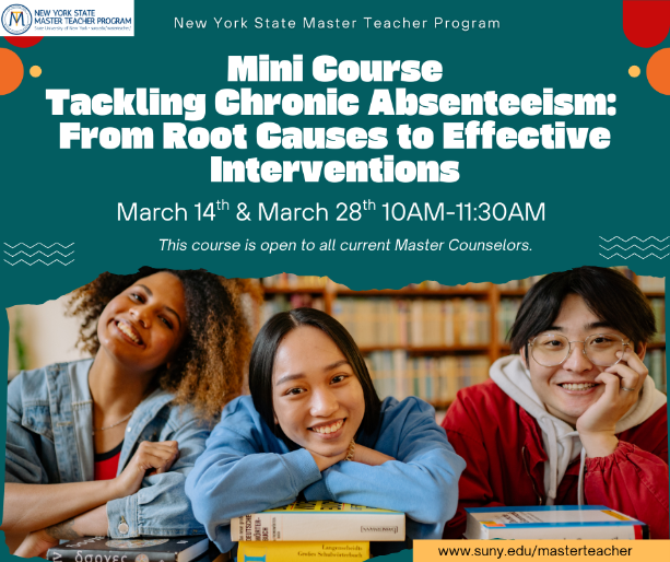 Master Counselor flyer for mini course on tackling chronic absenteeism