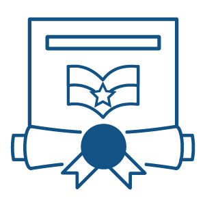 Icon of a paper certificate.