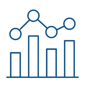 Icon of a line graph chart.