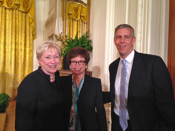 Chancellor Zimpher, White House Senior Advisor Valerie Jarrett, and U.S. Secretary for Education Arne Duncan at the 2014 White House Science Fair