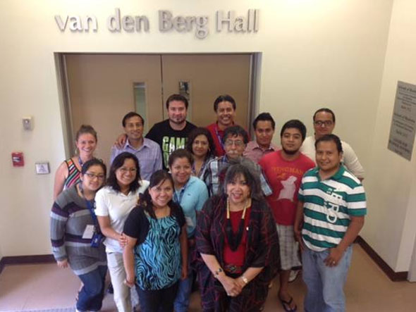 Puebla State students with SUNY New Paltz English Language director Connie Perdreau