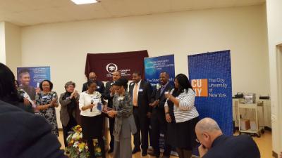 People gathered at Queens’ EOC celebration.
