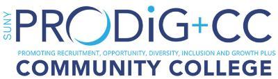 Logo for SUNY PRODiG Plus CC - Promoting Recruitment, Opportunity, Diversity, Inclusion and Growth Plus at Community Colleges