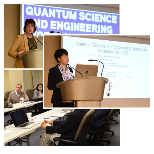 Collage of pictures from the Quantum Science and Engineering workshop