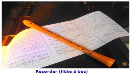 Photo of flute @ bec (recorder) from Michael J. Murphy retirement story.