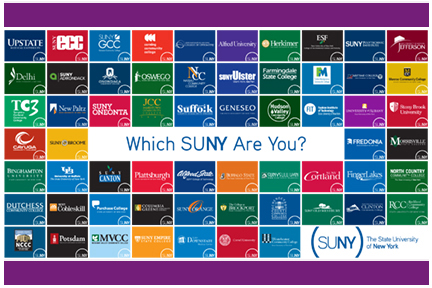 Which SUNY Are You? Purple SUNY Logos