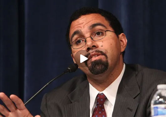 SUNY Chancellor John B King Jr speaks in a video segment.