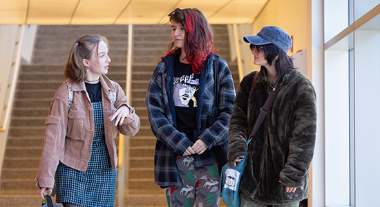  students walking purchase college